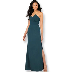 Sorella Vita NWT Notched Neckline Bridesmaid Dress Evening Gown Prom Size 10